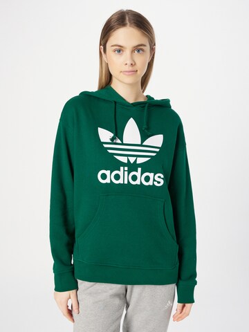 ADIDAS ORIGINALS Суичър 'Trefoil' в зелено: отпред