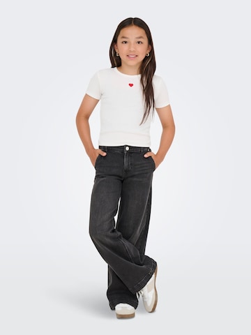 ONLY GIRLS Wide leg Jeans 'KOGNew Brook' in Grijs