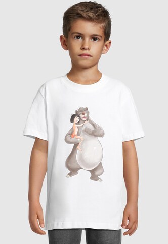 ABSOLUTE CULT T-Shirt 'Jungle Book - Watercolour Balu And Maugli' in Weiß: Vorderseite