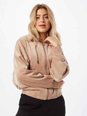 Karl Kani Sweatjacke in Beige: Vorderseite