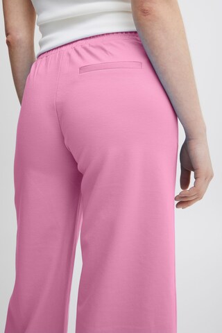ICHI Wide leg Pleat-front trousers 'KATE' in Pink