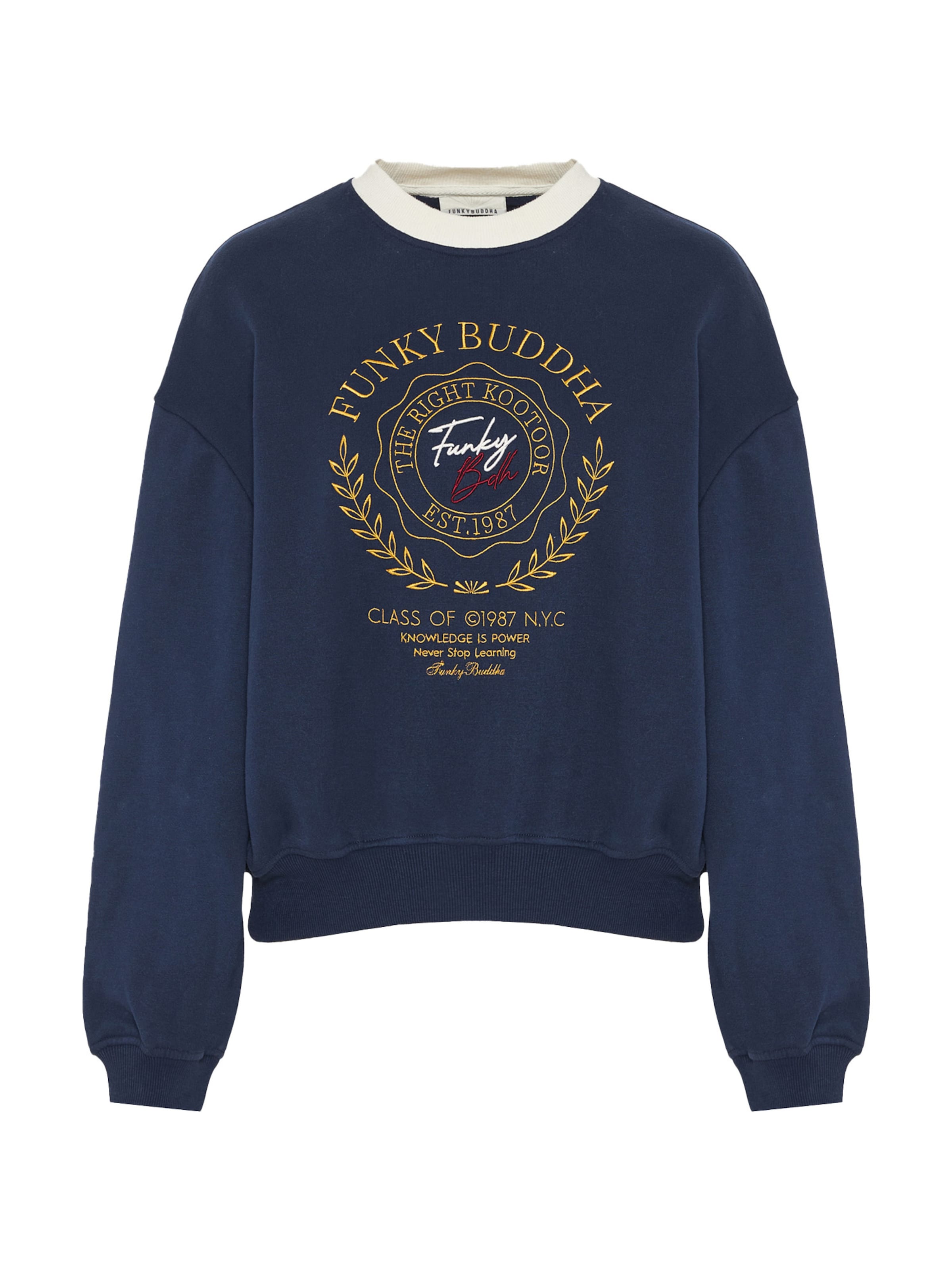 Felpa di Funky Buddha in blu: frontale