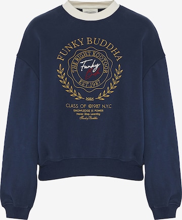 Funky Buddha Collegepaita värissä sininen: etupuoli
