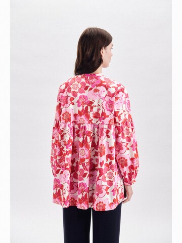 SEIDENSTICKER Blouse 'Schwarze Rose' in Roze