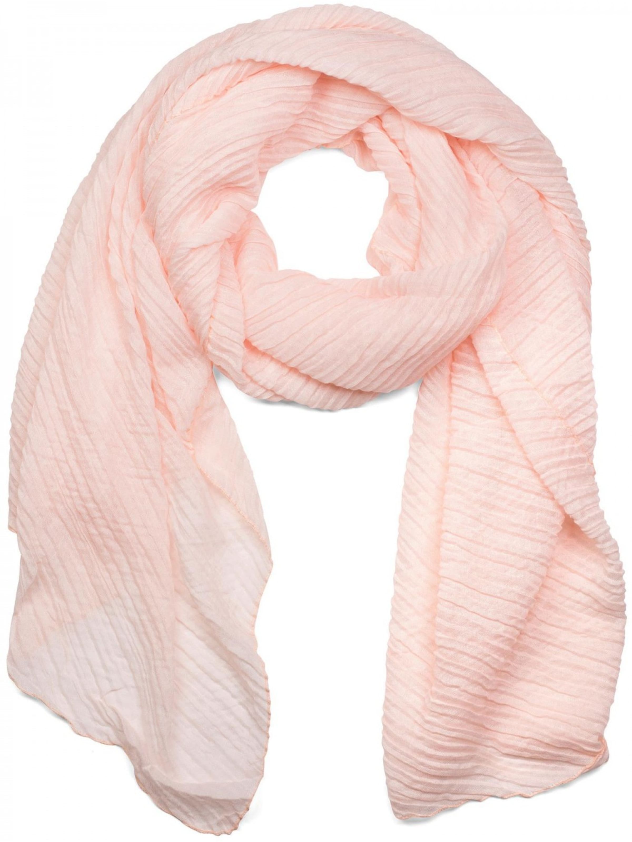 styleBREAKER Schal 'Gekreppter Unifarbener Schal'‌‌ in apricot, Produktansicht