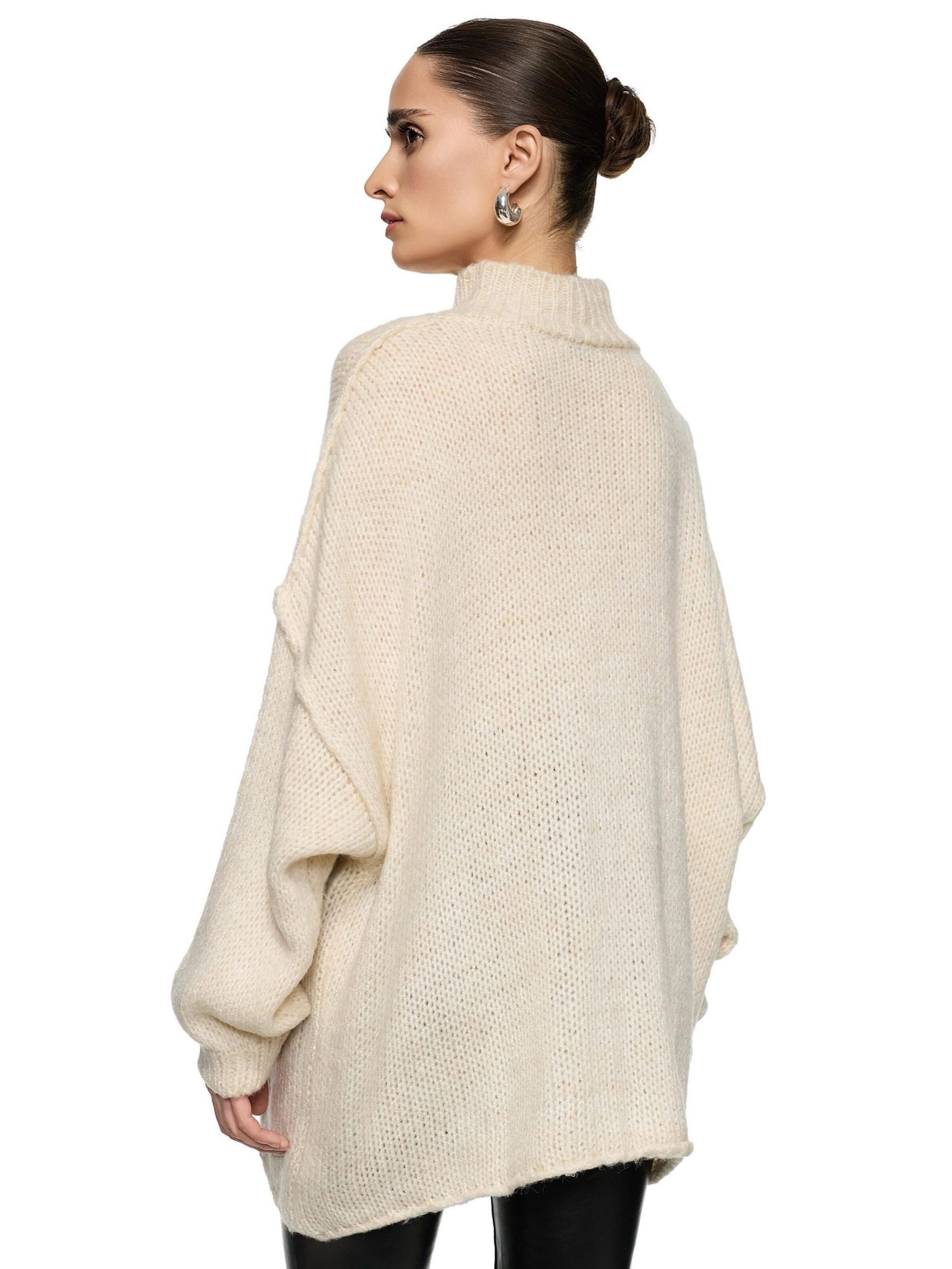 Worldclassca Oversizepullover 'Strickpullover Oversized mit Stehkragen'‌‌‌‌‌‌‌‌ in Beige