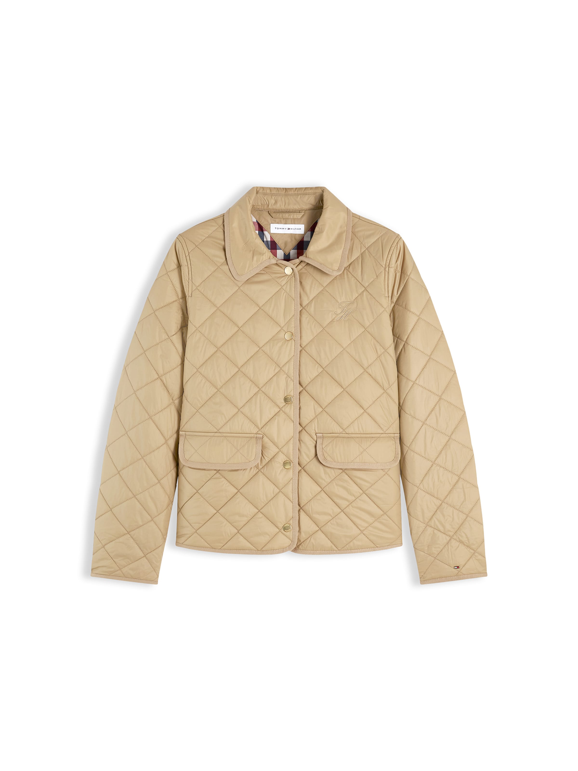 TOMMY HILFIGER - Chaqueta de entretiempo en beige: frente