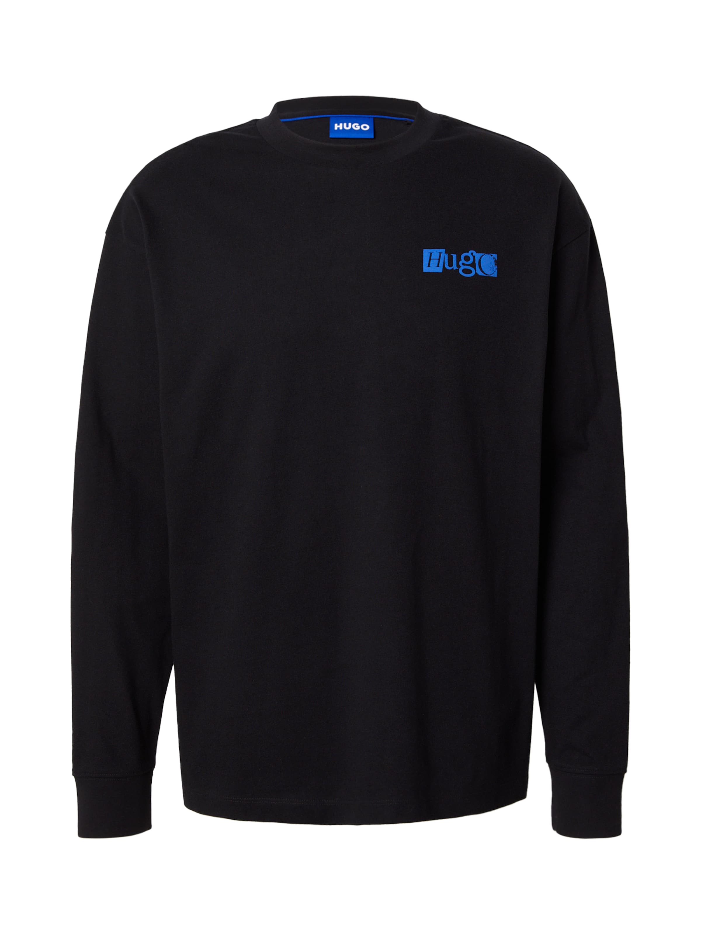 HUGO Särk 'Nilcrew', värv must: eest vaates