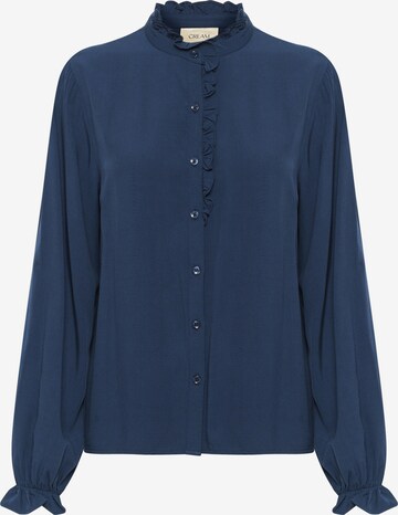 Cream Blouse 'Venea ' in Blue: front