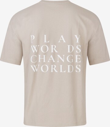 Young Poets T-Shirt 'Yoricko' in Beige