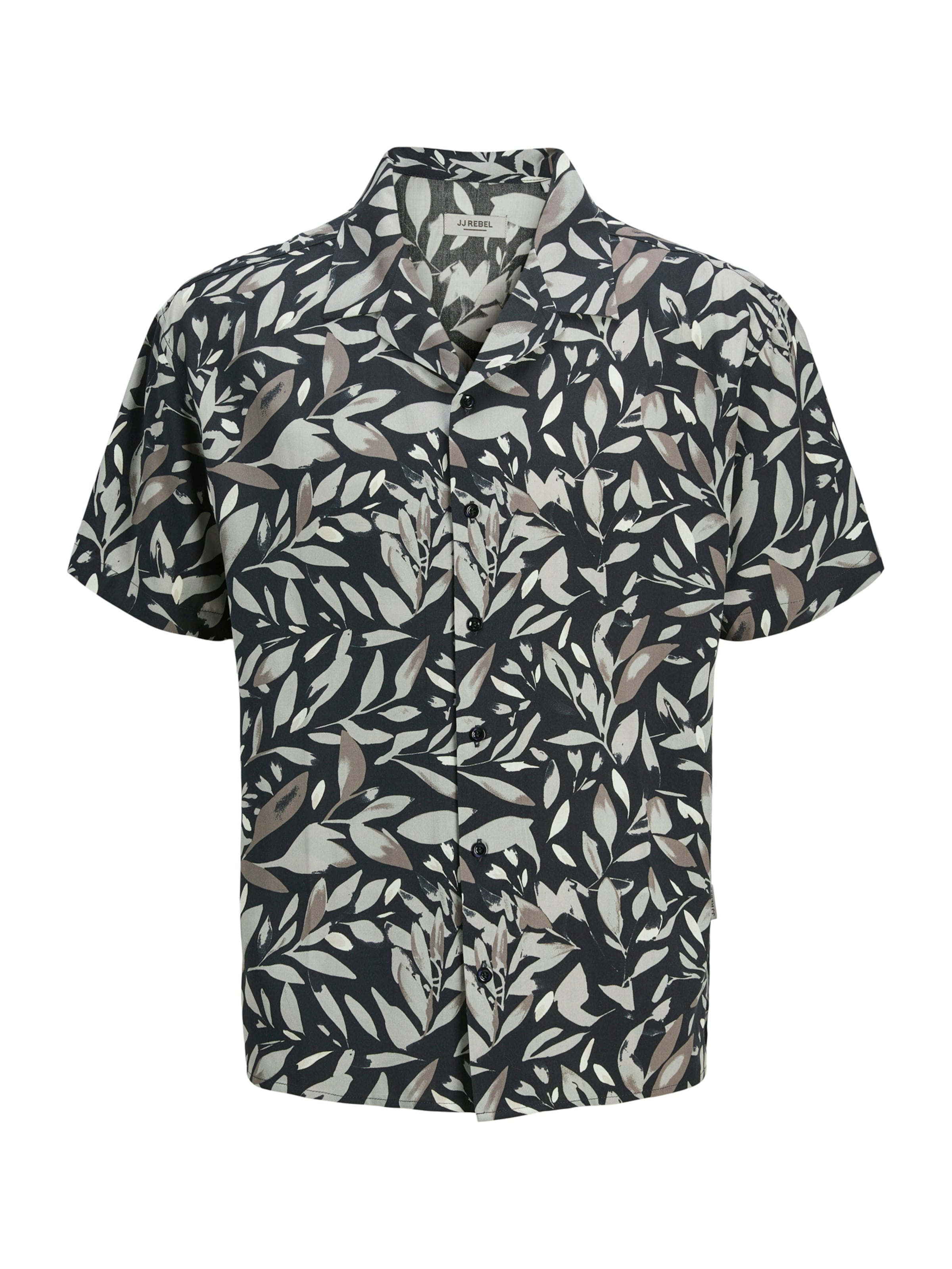 JJ Rebel Средняя посадка Рубашка 'JREBBERN' в Черный: спереди