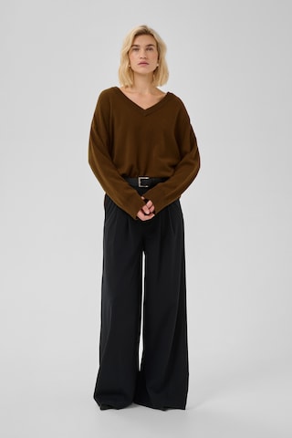 My Essential Wardrobe Sweter 'Jola ' w kolorze brązowy