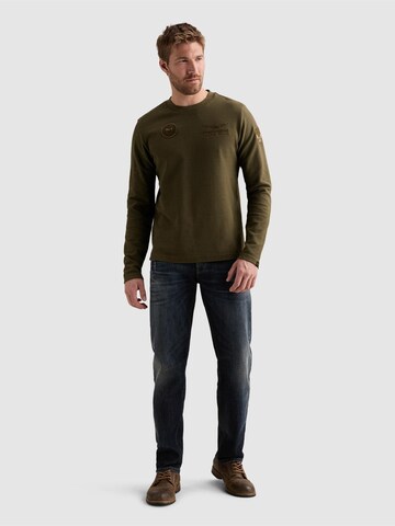 PME Legend Paita 'T-shirt with long sleeves and artwork' värissä vihreä