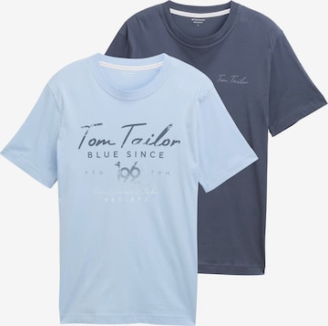 T-Shirt TOM TAILOR en bleu : devant