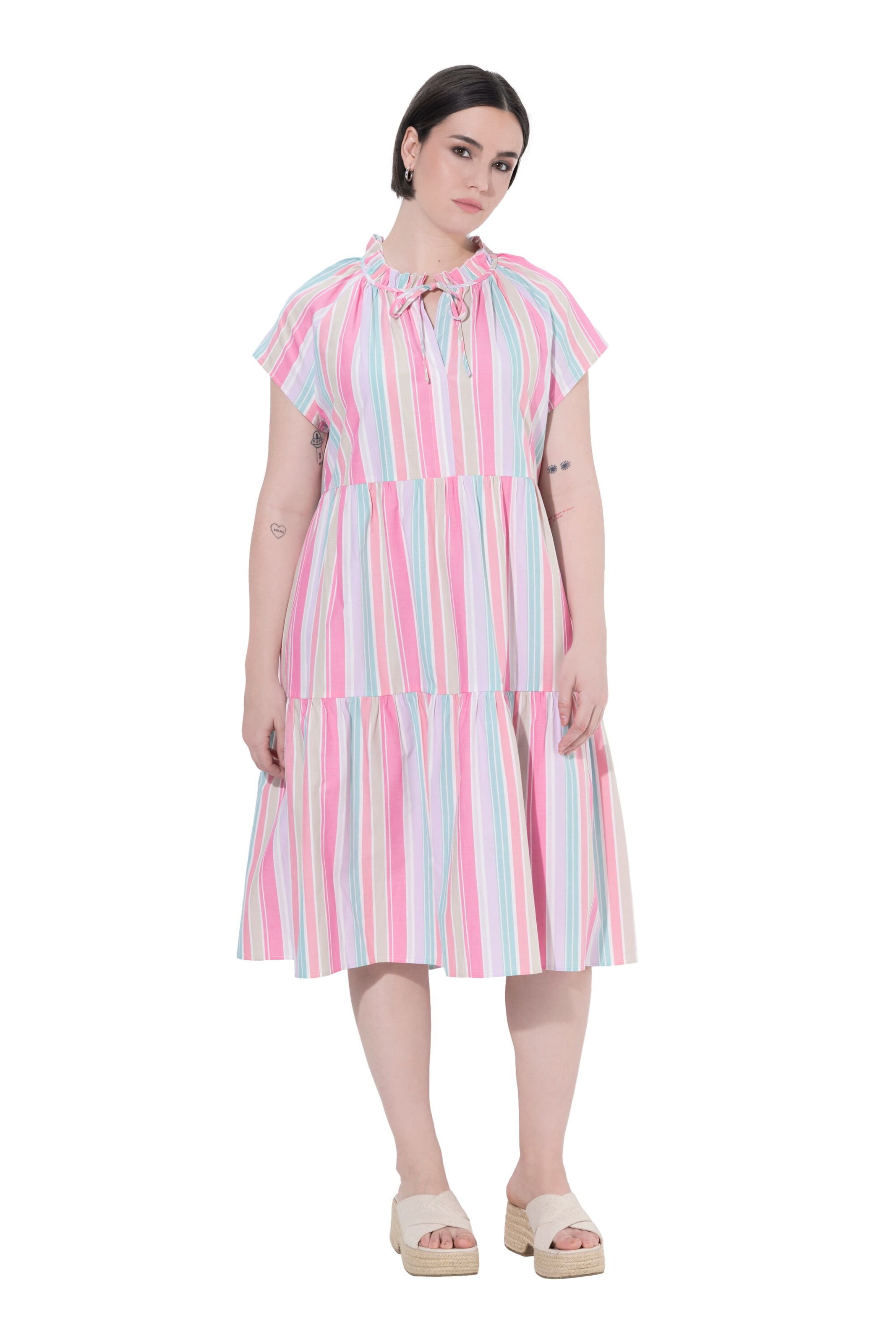Ulla Popken Dress in Pink: front
