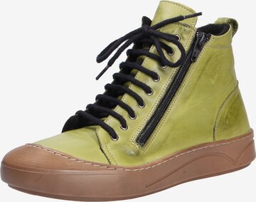 Gemini Lace-Up Ankle Boots in Green: front