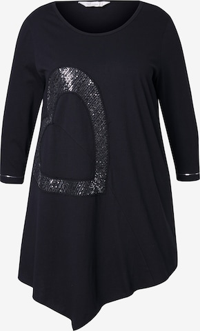 T-shirt MIAMODA en noir : devant