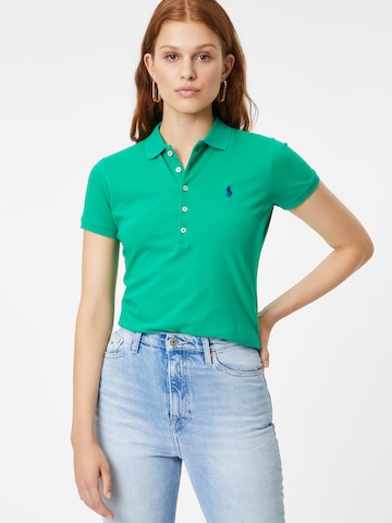 Polo Ralph Lauren - Camisa 'Julie' em verde: frente