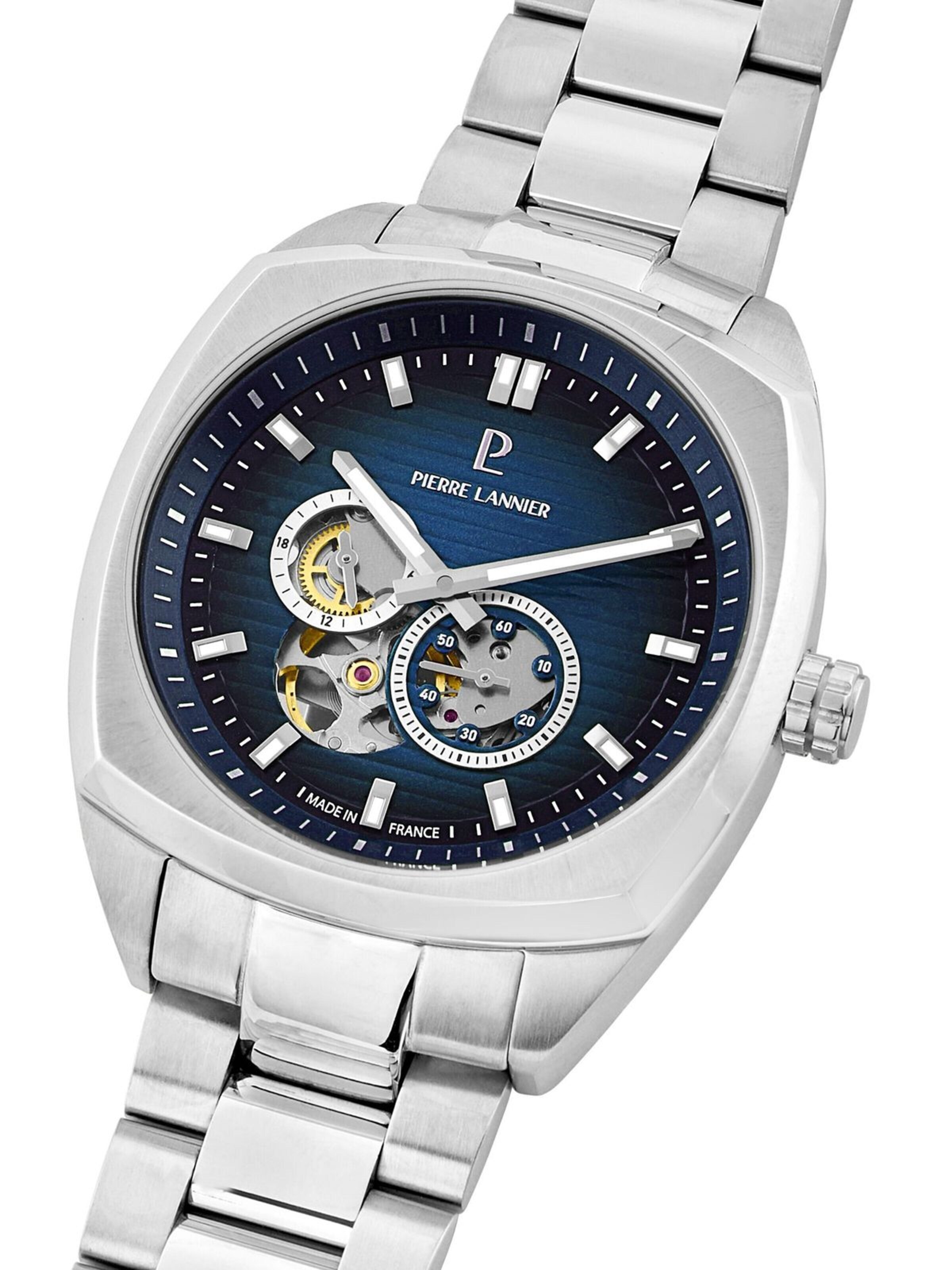 Pierre Lannier Analoog horloge 'Automatic watch Arcadius' in Groen