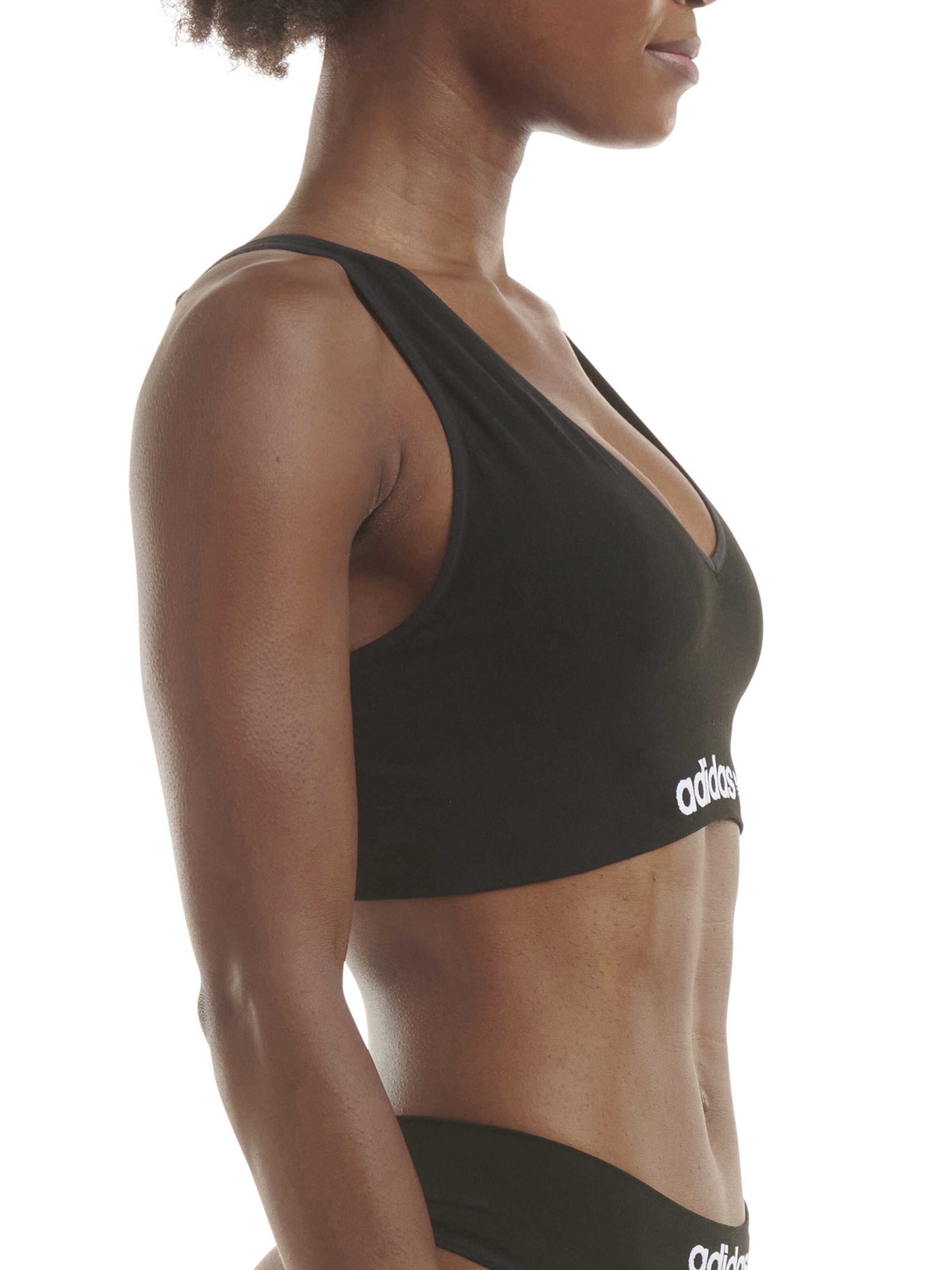 ADIDAS ORIGINALS Bralette Bra ' Low Back ' in Black