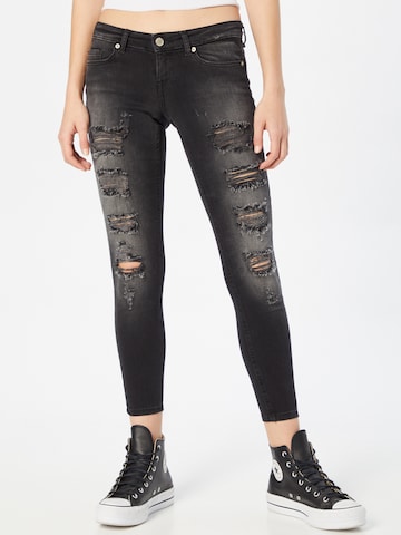 Skinny Jean 'CORAL' ONLY en noir : devant