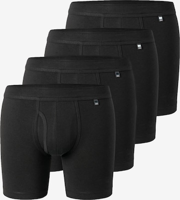 SCHIESSER Boxer shorts 'Long Life Cotton' in Black: front