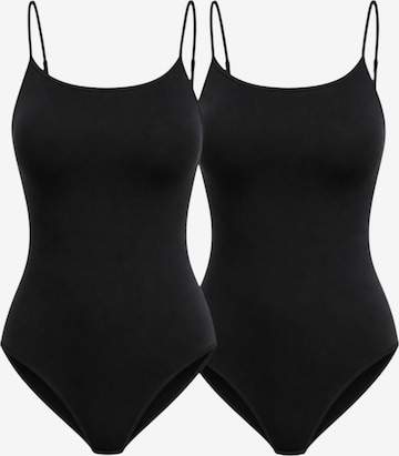 Body 'Veluna' fashionshowcase en noir : devant