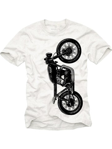 MAKAYA Shirt 'Big-CB' in White: front