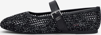 Tommy Jeans Балетки с ремешком в Черный / Белый, Обзор товара