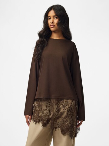 PIECES Shirt 'PCMave' in Brown: front