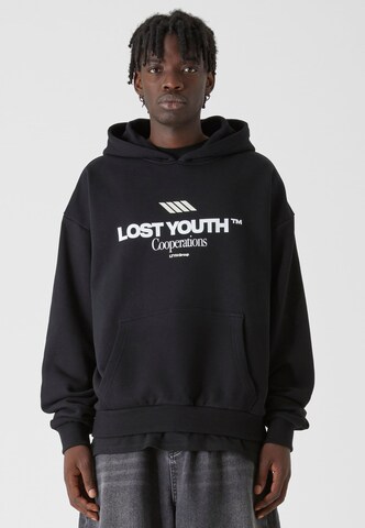 Sweat-shirt Lost Youth en noir : devant