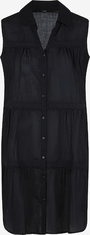 LingaDore Shirt Dress in Black: front
