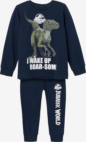 NAME IT Pyjamas 'Nedat Jurassic World' i blå: framsida