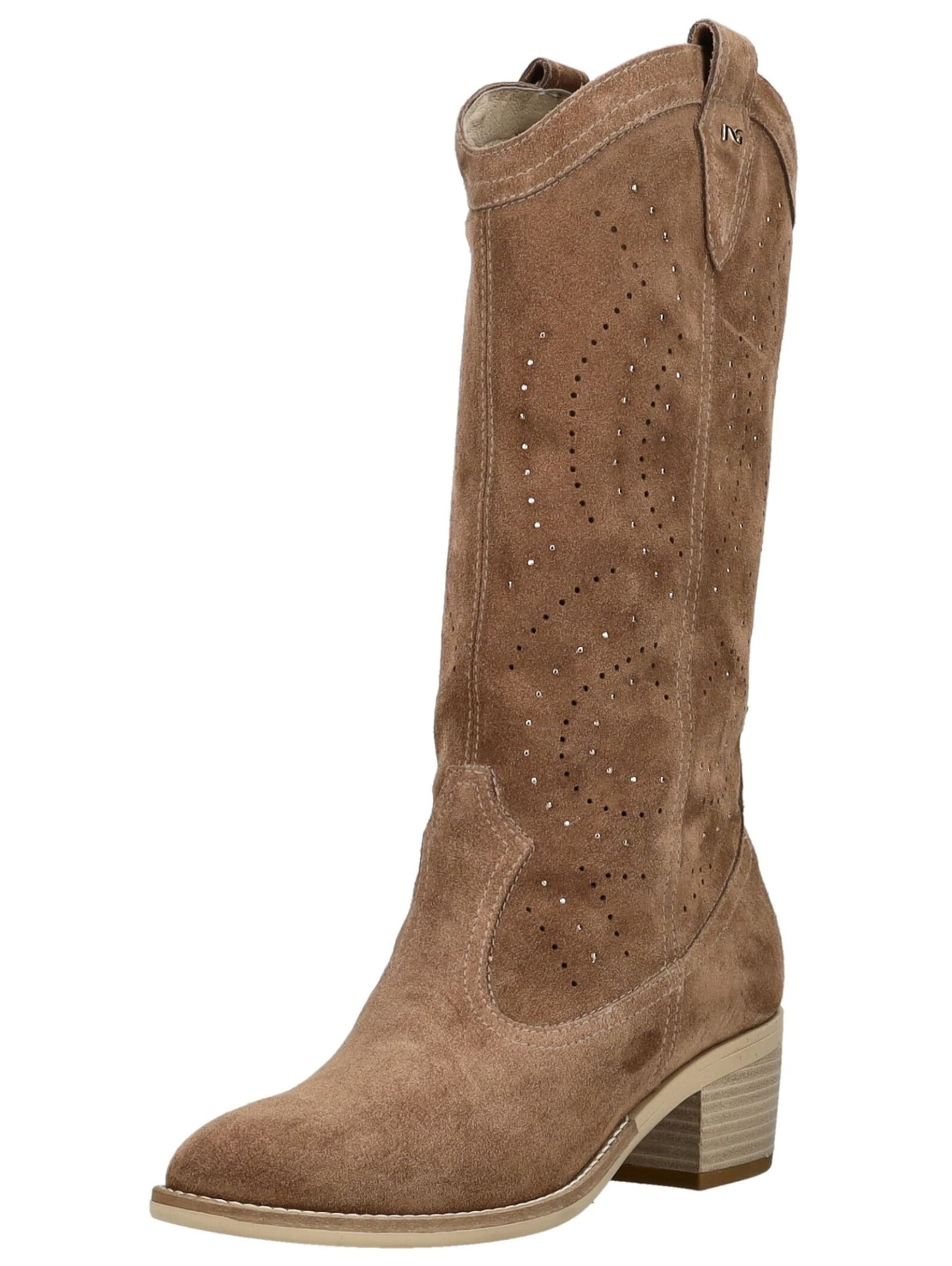 Stivale da cowboy di Nero Giardini in marrone: frontale