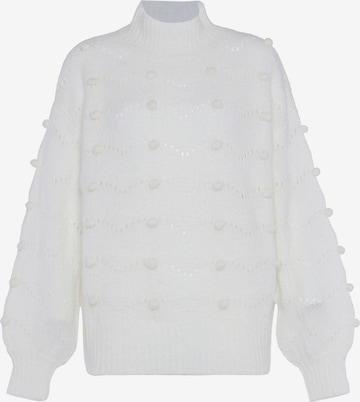 Pull-over faina en blanc : devant