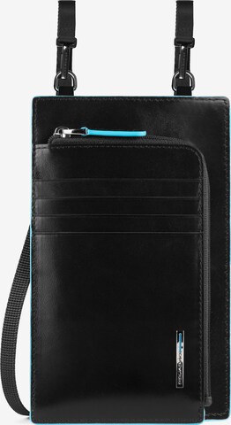 Piquadro Smartphone Case 'Blue Square' in Black: front