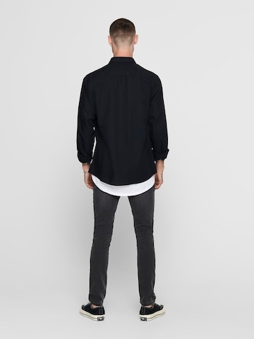 Only & Sons Regular fit Overhemd 'ONSAlvaro' in Zwart