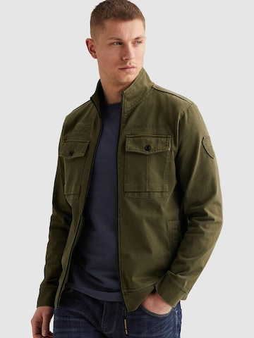 PME Legend Övergångsjacka 'Hybrid jacket with zipper closure' i grön: framsida