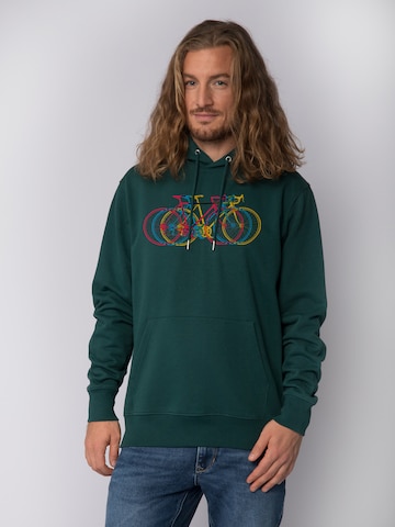 Sweat-shirt ' Fahrräder ' Watapparel en vert : devant