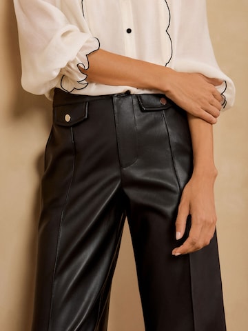 Wide Leg Pantalon love & roses en noir