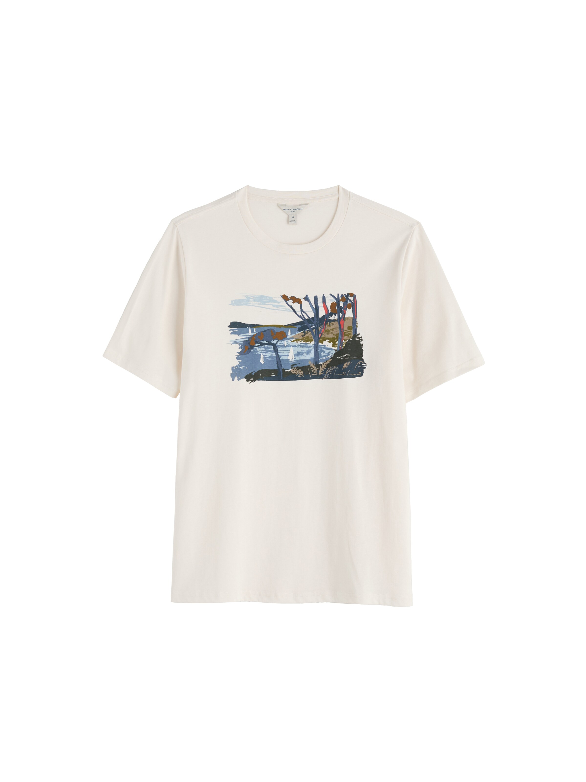 Seasalt Cornwall T-Shirt 'Midwatch' in Weiß: Vorderseite