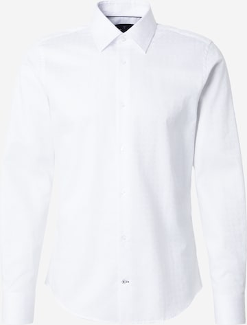 JOOP! Slim Fit Businesspaita 'Pierce3' värissä valkoinen: etupuoli