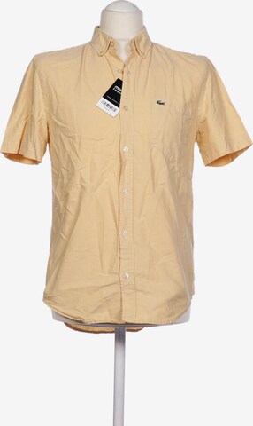 LACOSTE Button Up Shirt in M in Yellow: front