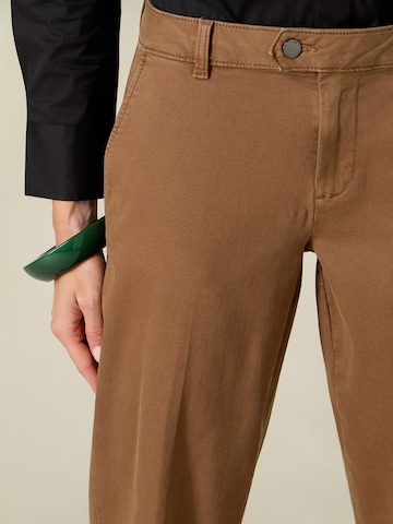 Loosefit Pantaloni di oltre in marrone