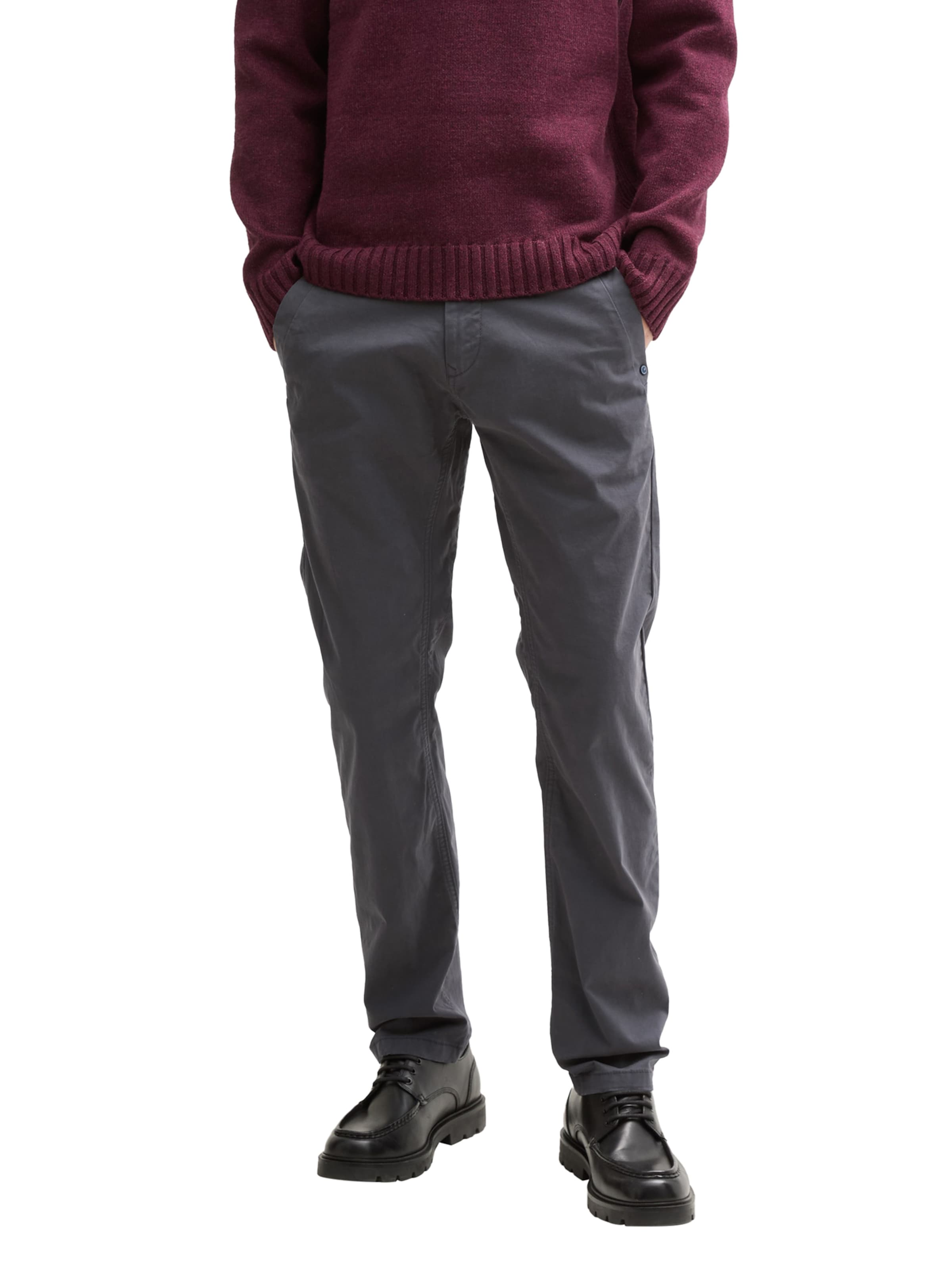 Regular Pantalon chino TOM TAILOR en gris : devant