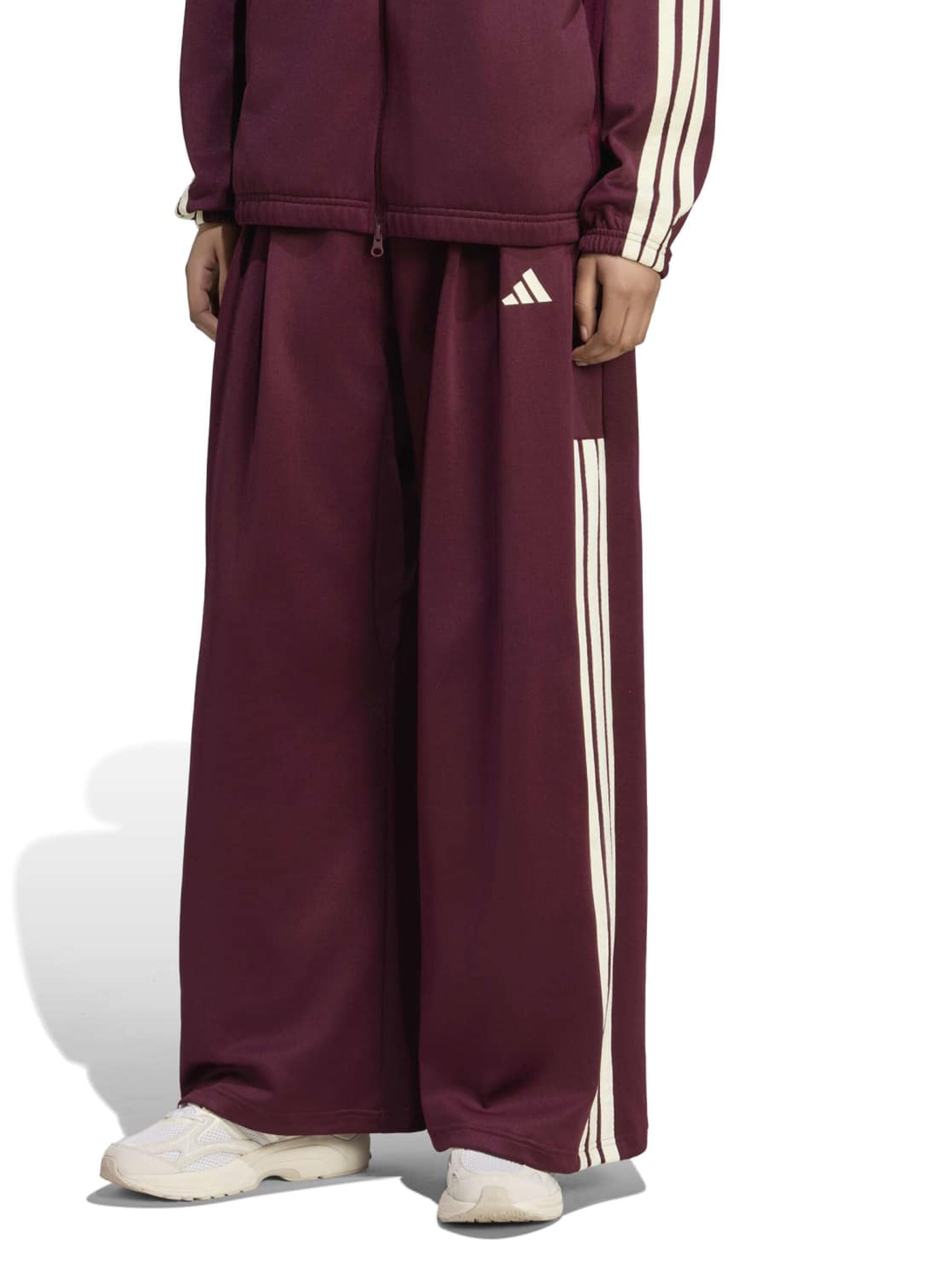 Wide leg Pantaloni sport 'TIRO' de la ADIDAS SPORTSWEAR pe roșu: față