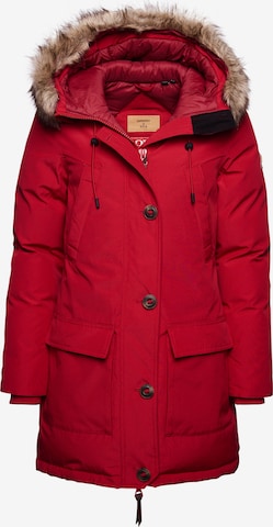 Superdry Winterparka 'Rookie' in Rood: voorkant