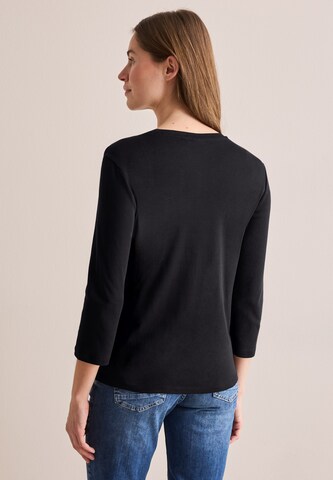 CECIL Basic V-Neck Shirt in Schwarz