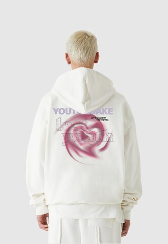 Lost Youth Sweatshirt 'Youthquake' in Wit: voorkant