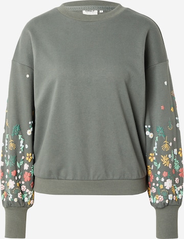 ONLY Sweatshirt 'BROOKE' in Groen: voorkant